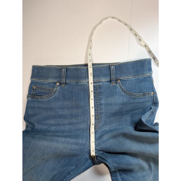 Spanx Jeans Womens Medium Blue Flare Leg Medium Wash - Picture 9 of 10